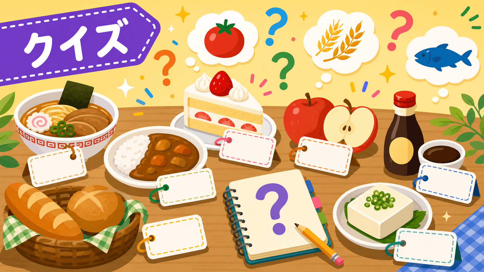 食べもの名前の由来クイズ のサムネイル