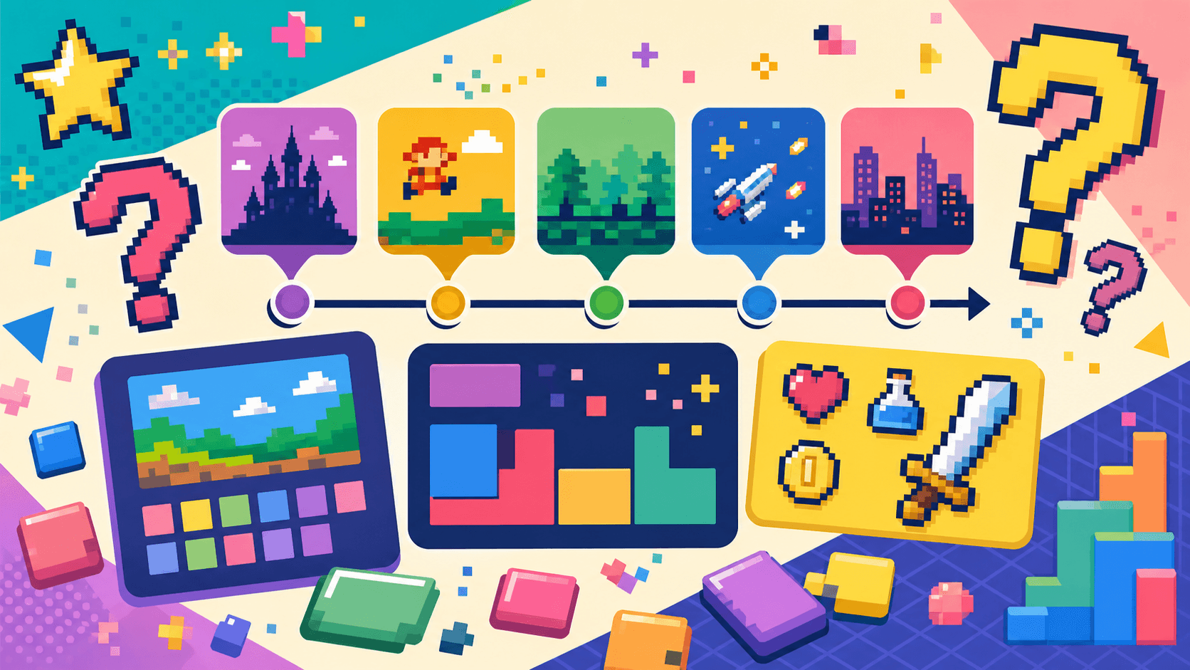 16-bitレトロゲームハード歴史クイズ のサムネイル